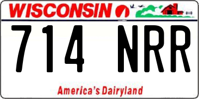 WI license plate 714NRR