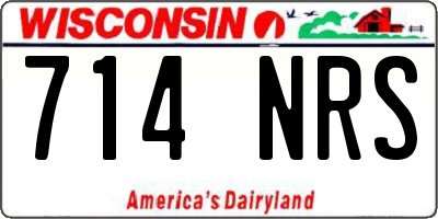 WI license plate 714NRS
