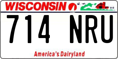 WI license plate 714NRU