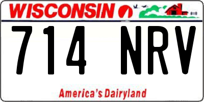 WI license plate 714NRV