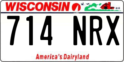 WI license plate 714NRX