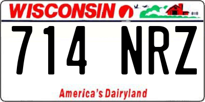WI license plate 714NRZ