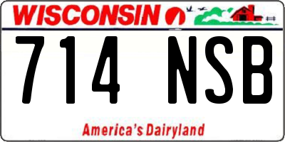 WI license plate 714NSB