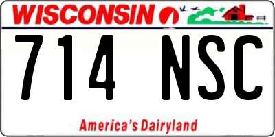 WI license plate 714NSC