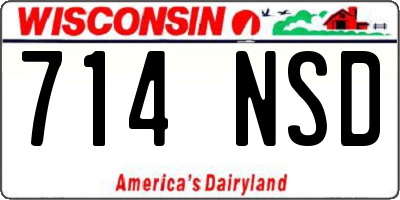 WI license plate 714NSD