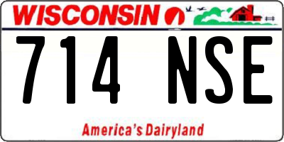 WI license plate 714NSE