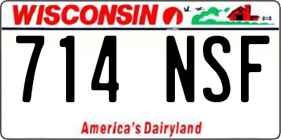 WI license plate 714NSF