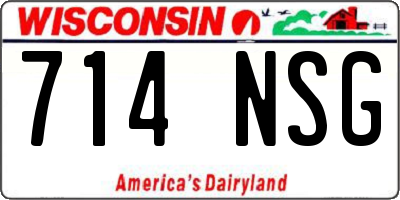 WI license plate 714NSG