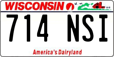 WI license plate 714NSI