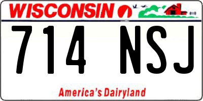 WI license plate 714NSJ