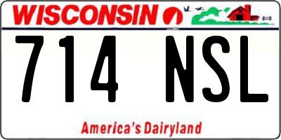 WI license plate 714NSL