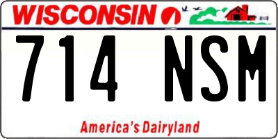 WI license plate 714NSM