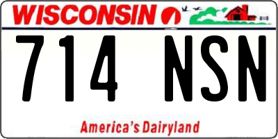 WI license plate 714NSN