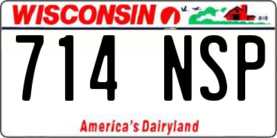 WI license plate 714NSP