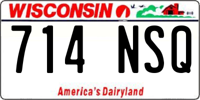 WI license plate 714NSQ