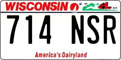WI license plate 714NSR