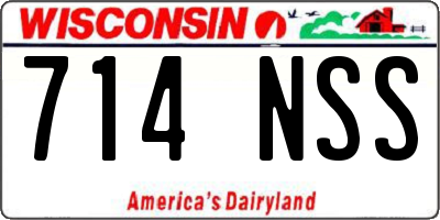 WI license plate 714NSS