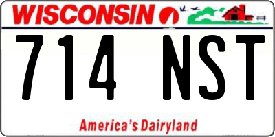 WI license plate 714NST
