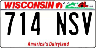 WI license plate 714NSV