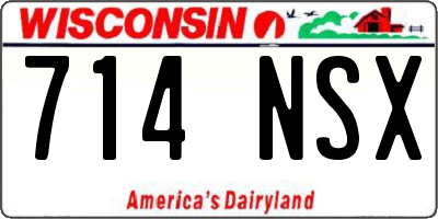 WI license plate 714NSX