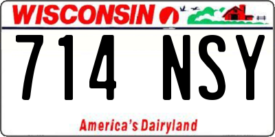 WI license plate 714NSY