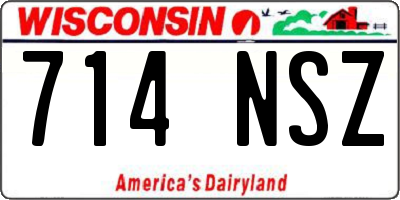 WI license plate 714NSZ