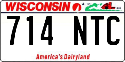 WI license plate 714NTC