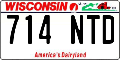 WI license plate 714NTD