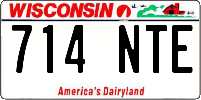 WI license plate 714NTE