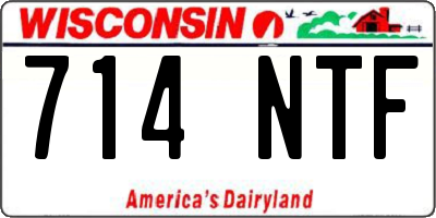 WI license plate 714NTF
