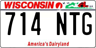 WI license plate 714NTG