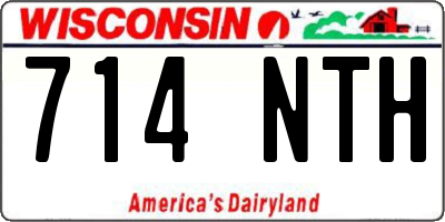 WI license plate 714NTH