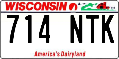WI license plate 714NTK
