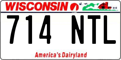 WI license plate 714NTL
