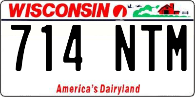 WI license plate 714NTM