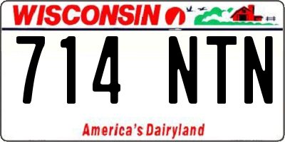 WI license plate 714NTN