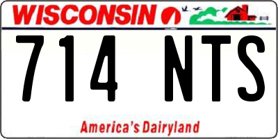 WI license plate 714NTS