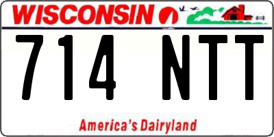 WI license plate 714NTT
