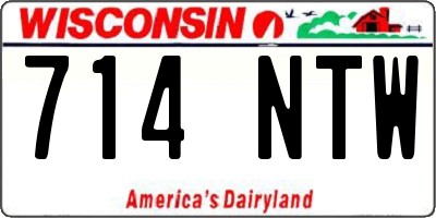 WI license plate 714NTW