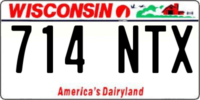 WI license plate 714NTX