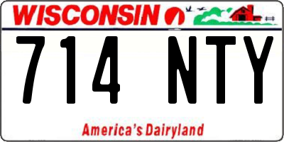 WI license plate 714NTY