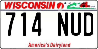 WI license plate 714NUD