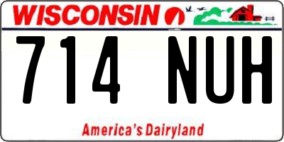 WI license plate 714NUH