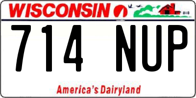 WI license plate 714NUP