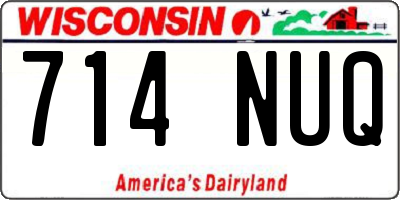 WI license plate 714NUQ