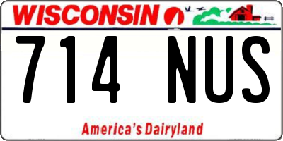 WI license plate 714NUS