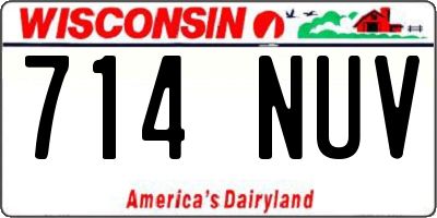 WI license plate 714NUV