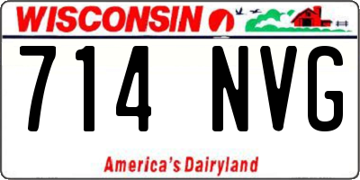 WI license plate 714NVG
