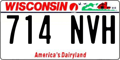WI license plate 714NVH