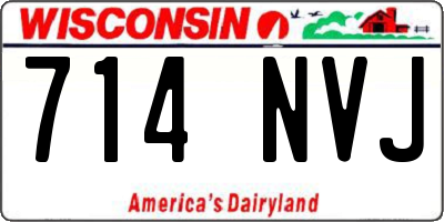 WI license plate 714NVJ